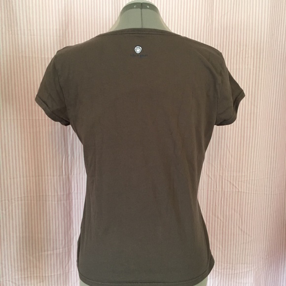 Cute Brown “Life is Good” Flip-Flops Tee - Picture 4 of 8